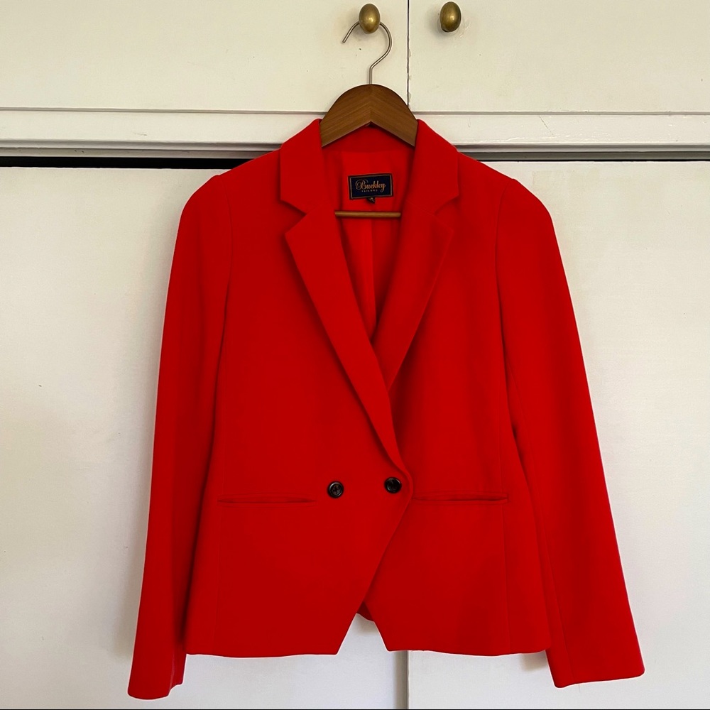 Buckley Tailors Blazer in Red / Orange Size: 2